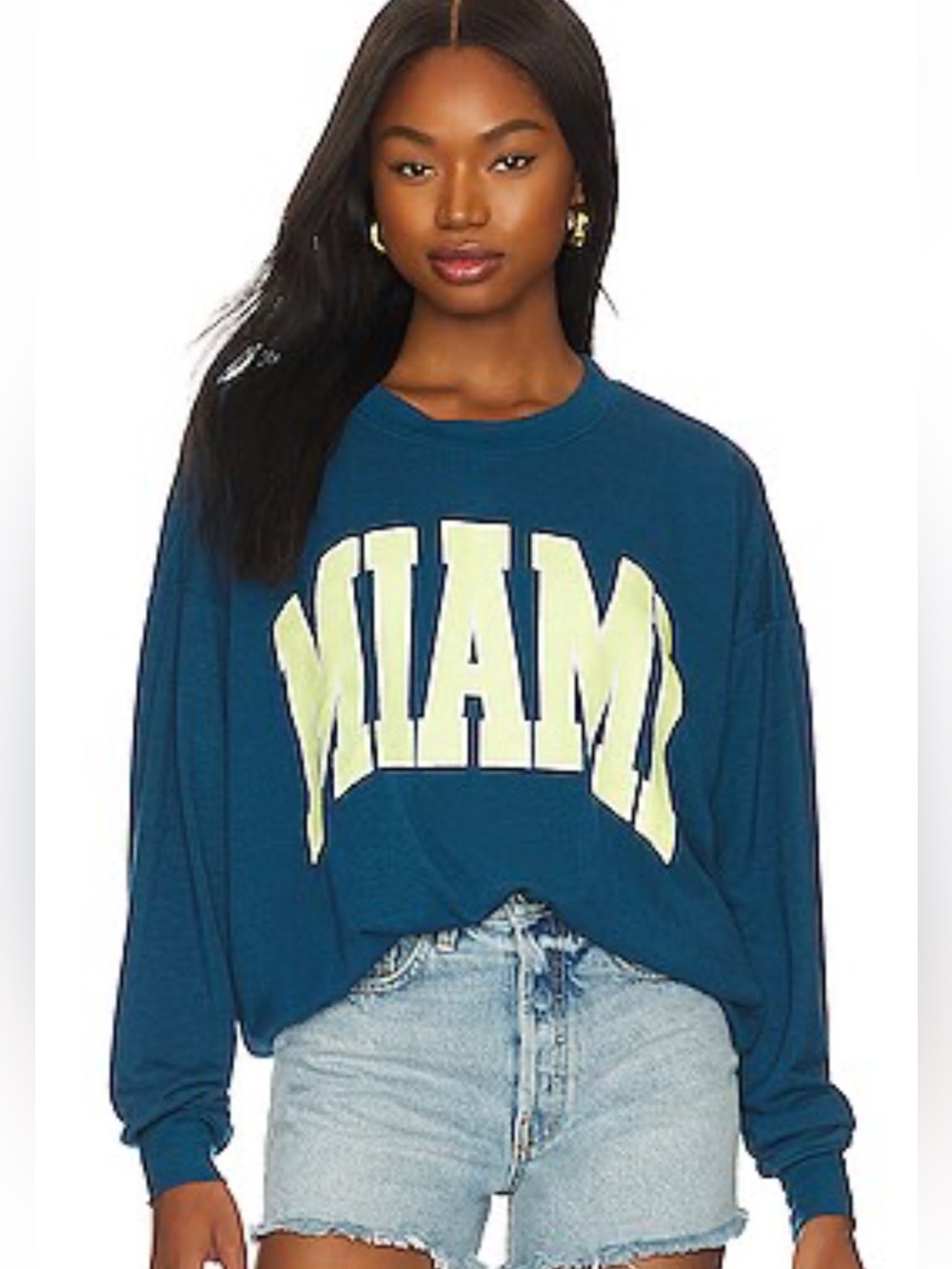 Wildfox Teal Long-Sleeve Pullover